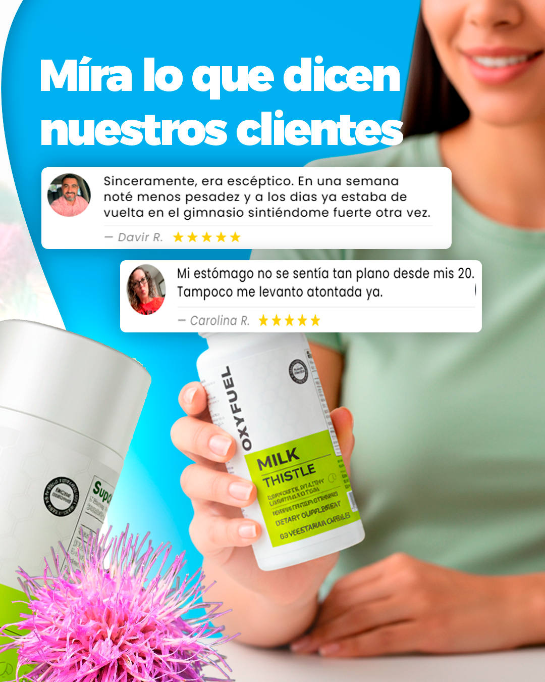 OXYENERGY Cardo Mariano – Detox Hepático & Limpieza de Colon